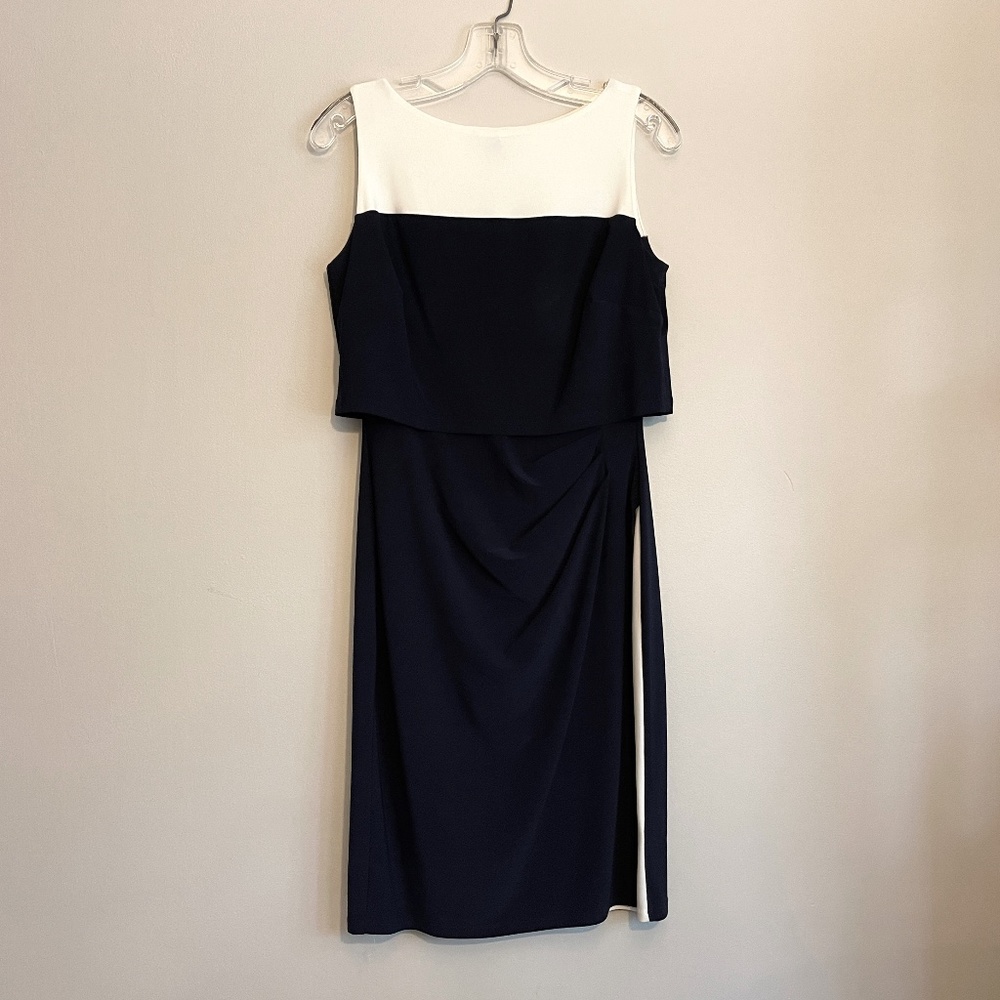 American Living Navy Cream Dress